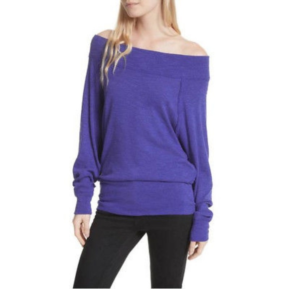 Free People Tops - Free People Large Blue Palisades Dolman Shirt